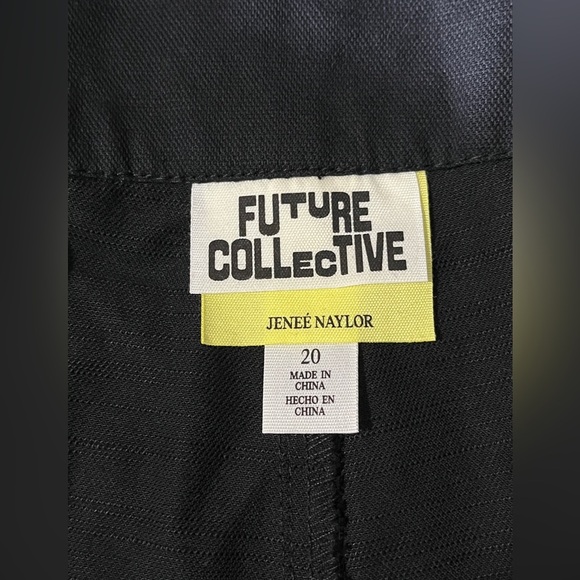 Future Collective Black belted shorts Jenee Naylor sz 20 - Picture 11 of 14